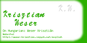 krisztian weser business card